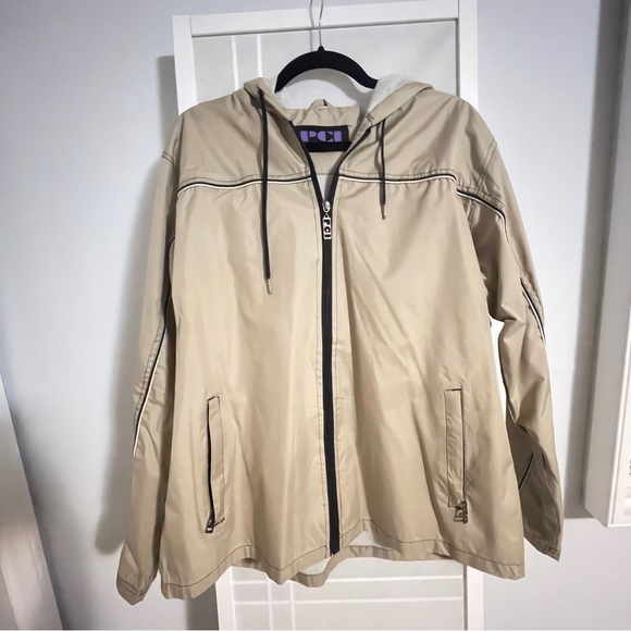 Beige Gold 90’s Minimal Cyber Jacket - M/L - Picture 3 of 7